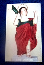 VECCHIO  RARO SANTINO  HOLY CARD PREGHIERA conS.QUIRICO USATO PERFETTO VERY RARE