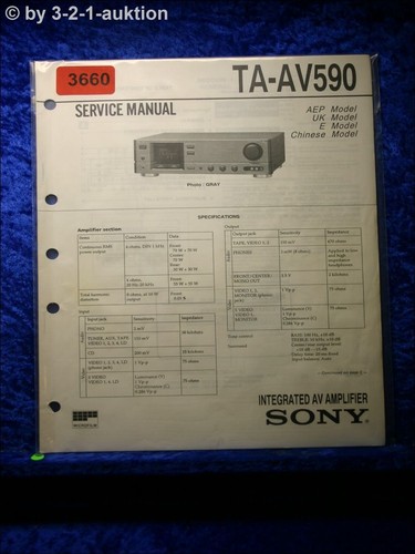 Sony service manual av590 - sony,
