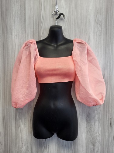 Crop top zara rosa - crop,