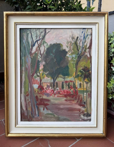 Dipinto olio tela lina - tela,
