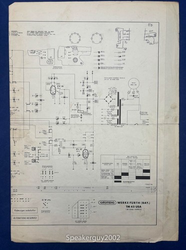 Schema originale grundig - -, tm
