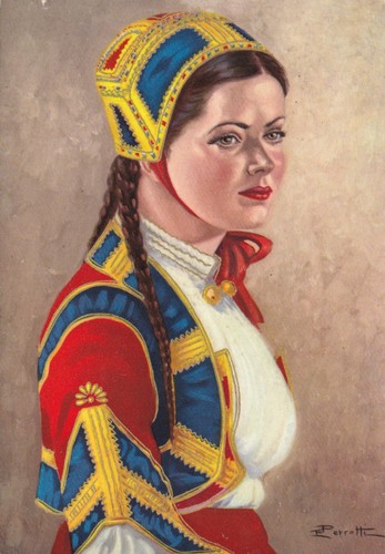 Cartolina nuoro costumi - di,