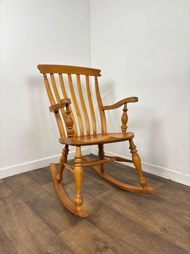 Sedia dondolo vintage olmo - vintage,