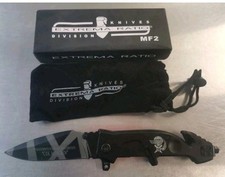 Coltello Pieghevole Con Rompi-Vetro Fm2 Militare Nero