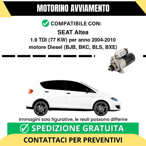 Motorino avviamento seat altea - motorino,