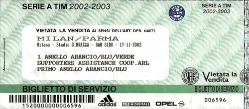 Biglietto stadio milan parma - biglietto,