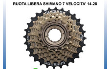 Pignone Ruota libera scatto SHIMANO originale 7 velocità a filetto 14-28 denti