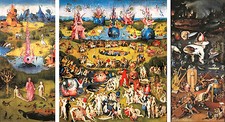 Hieronymus Bosch "Giardino delle Delizie Terrene" su Tela Giclée 79x43 SUPERBO!!!!