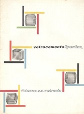 VETROCEMENTO IPERFAN FIDENZA VETRARIA 1935 Italian Glass Brick Block HOLOPHANE