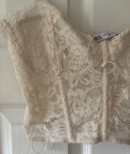 Top corsetto bustier pizzo con