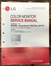 LG Studioworks 775E 775N CB775C Monitor  Service Manual *Original*
