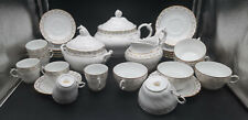 Servizio the caffè 6+6 decoro Firenze modello Vecchio Ginori manifattura Doccia