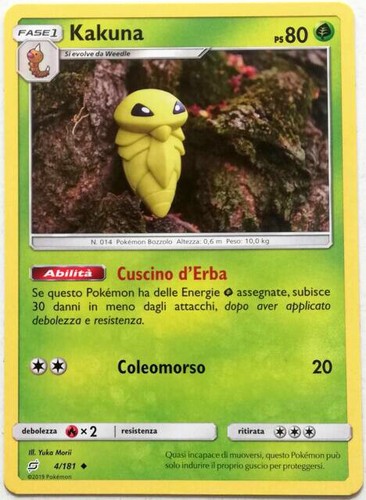 Pokemon carta kakuna - kakuna, non