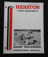 Originale Hesston 5400 Arrotondatrice Rotondo BALER Operatori Manuale Windrower