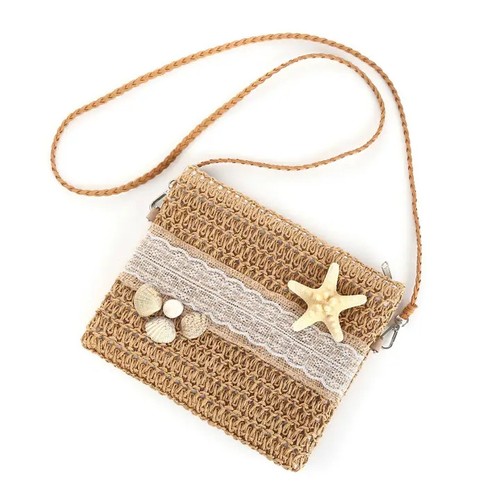 Borsa tracolla paglia con - a,