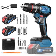Avvitatore a Batteria Con Motore Brushless, Trapano a Batteria 21 V, Set Con 2 B