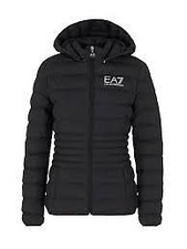 Piumino Donna Ea7 Emporio Armani  Full Zip Logo 8NTB23 TNF8Z 1200 Nero