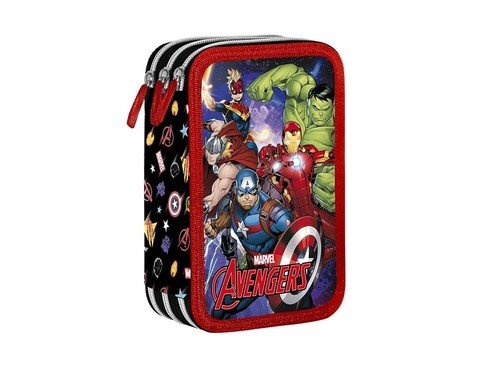 Astuccio scuola avengers - 3, zip