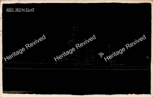 Antique hms iron duke wwi - iron,