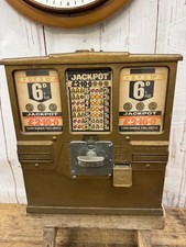 Originale vintage anni 50? Regno Unito 6d Bar/Pub/Arcade? Stimolatore commerciale/venditore di gomme e carte