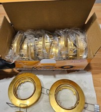 12 Cornici METALLO per Faretti da Incasso LED/Alogene per Cartongesso Base GU10