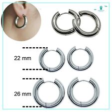 Orecchini a cerchio uomo pirata  cerchietti donna in acciaio diametro  22mm 26mm