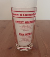 bicchiere mixer dosatore Amaretto di Saronno Breweriana cocktail bar glass