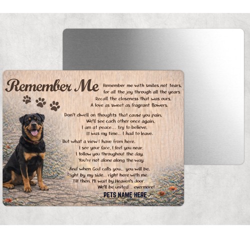 Insegna metallo memoriale cane - metallo,
