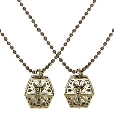  2 Pcs Collana Porta Profumo Ciondolo Diffusore Per Aromaterapia Oli Essenziali