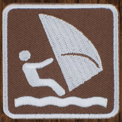 Windsurfing embroidered patch - embroidered,