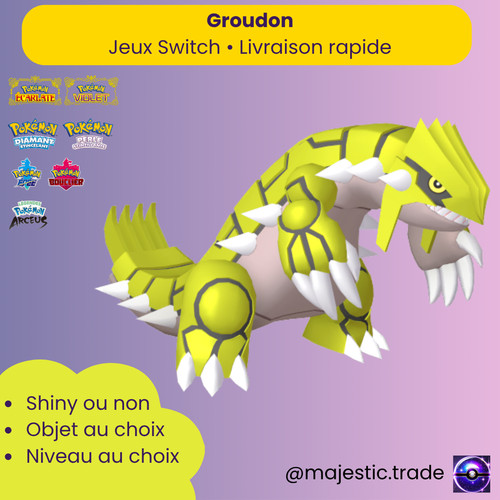 Groudon shiny 6iv - 6iv, fr