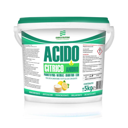 Acido citrico anidro e330 5kg - anidro,
