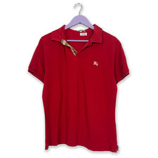 Polo Burberry rossa manica
