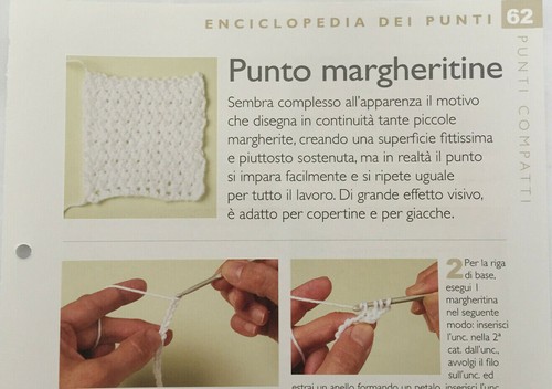 Scheda tecnica punti - punti, uncinetto