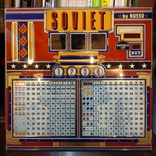 Vetro Macchina Slot Machine Nuova Bell Games anni '80 da collezione