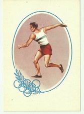 CARTOLINA OLIMPIADI ROMA 1960 LANCIO DEL DISCO - NON VIAGGIATA - VEDI FOTO