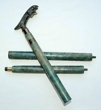 Manico giaguaro in ottone con bastone da passeggio in legno in pelle regalo c...