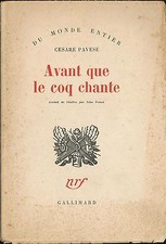 Avant que le coq chante Pavese Cesare Gallimard 1953 in francese 