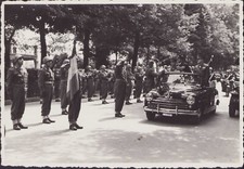 FIRENZE anni '60 fotografia PARATA MILITARE / GENERALE su FIAT 1400 (2)