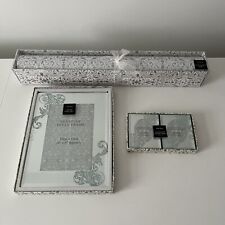 Cornici portafoto specchiate e fodere cassetti WOOLWORTH RARE nuove con scatola vintage abbinate 