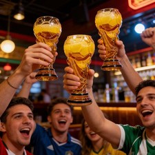 Bicchiere birra trofeo calcio