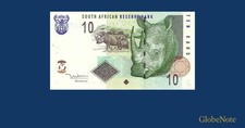 South Africa 10 Rand 2005 UNC (Pick P-128a) – Rhinoceros & Cattle/Agro Motifs...