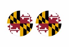 2x sticker adesivi adesivo bandiera rotondo coccarda usa americana maryland