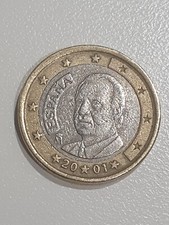2001 moneta 1 - moneta, spagna