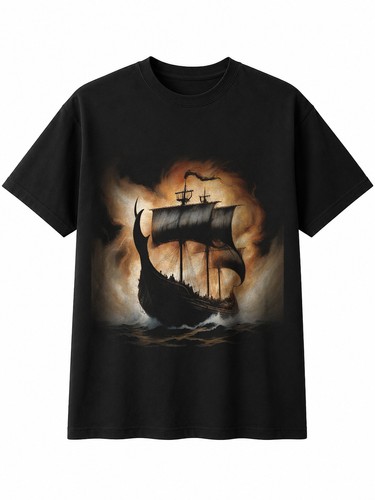 Shirt uomo vichinga nave - t-shirt,