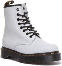 Dr Martens 1460 Bex Donna 8 Occhio Pizzo Pelle Stivale IN Bianco Misura UK 3 - 8