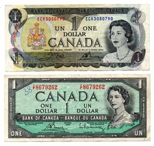 CANADA  - 2 BANCONOTE DA  1