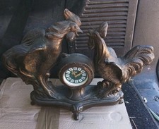 Vecchio Orologio Da Tavolo In Bronzo