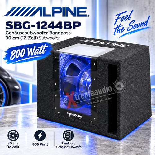 Alpine sbg 1244bp - sbg-1244bp, subwoofer