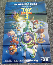 manifesto TOY STORY 3 grande fuga Woody Buzz Walt Disney animazione giocattoli